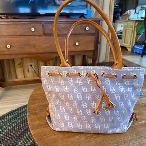 Dooney & Bourke Beige and Brown Logo Tote